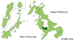 西彼杵郡在日本長崎縣的位置