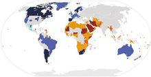 各國認可同性戀狀態示意圖