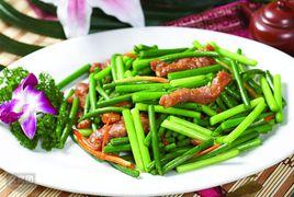 青蒜炒肉絲 青蒜炒肉絲