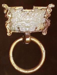 銅嵌玉鋪首 銅嵌玉鋪首