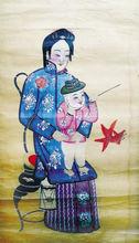 清代年畫《母子圖》