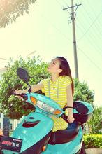 晏敏敏綠色運動裙照