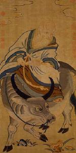 宋緙絲青牛老子圖 宋緙絲青牛老子圖