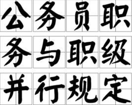 公務員職務與職級並行規定 公務員職務與職級並行規定