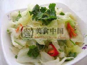 香菜拌圓白菜 香菜拌圓白菜