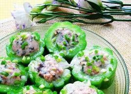 翡翠豬肉涼瓜釀 翡翠豬肉涼瓜釀