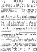 喜樂年華 曲譜