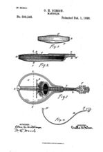 Orville Gibson改良的曼陀鈴 專利圖紙
