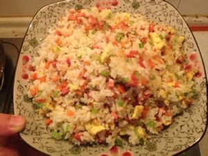 荸薺火腿炒米飯 荸薺火腿炒米飯