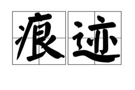 痕跡[漢語詞語]