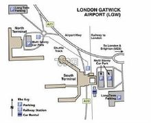 蓋特威克機場平面圖