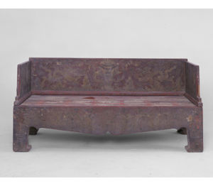 填漆戧金龍紋羅漢床 填漆戧金龍紋羅漢床