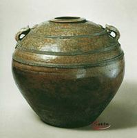 西漢原始青瓷雙系罐