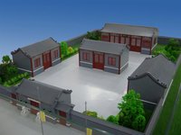 北京蟠桃宮古建築復原模型