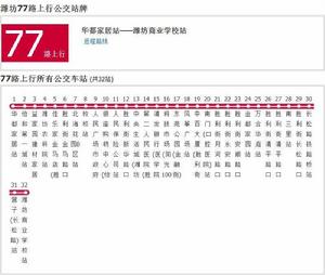 濰坊公交77路 濰坊公交77路