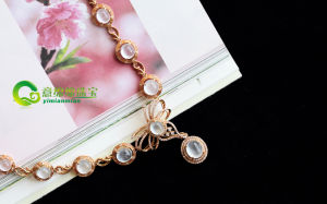 緬甸天然翡翠A貨玻璃種鑲金項鍊