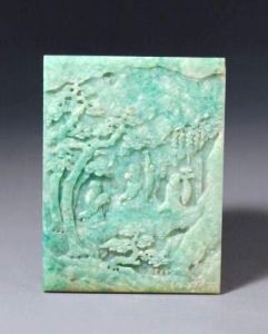 翡翠福祿壽紋插屏 翡翠福祿壽紋插屏