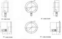 數顯電接點壓力表外形尺寸圖