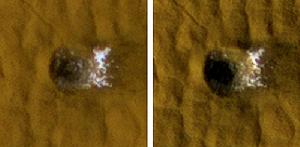 NASA的太空望遠鏡在火星上的隕石坑周圍發現了凍的存在