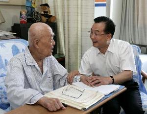 溫家寶為季羨林祝壽稱讚