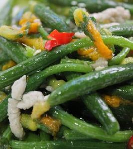 小黃瓜花炒肉絲