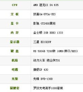 電腦配置 電腦配置