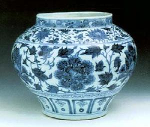 景德鎮窯青花纏枝牡丹紋罐 景德鎮窯青花纏枝牡丹紋罐