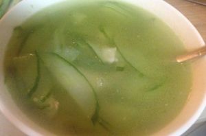 黃瓜肉片蛋花湯