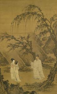 唐寅《王獻之休郗道茂續娶新安公主圖》