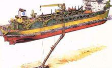 挖泥船工作示意圖