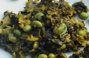 阿婆菜炒毛豆 阿婆菜炒毛豆