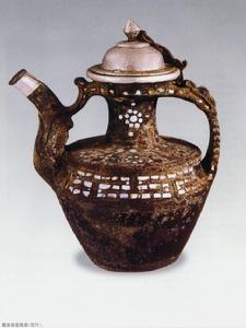 藏族嵌瓷陶壺