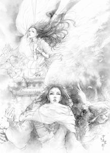 滄月《雲荒&middot;羽》中的紫煙與戀人溯光