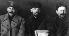 史達林時代宣傳照：史達林、列寧、加里寧