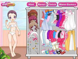 幫美女穿睡衣 幫美女穿睡衣