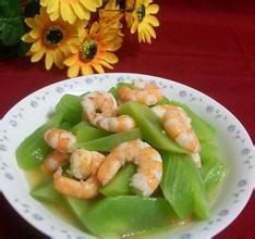 蝦肉炒萵筍 蝦肉炒萵筍