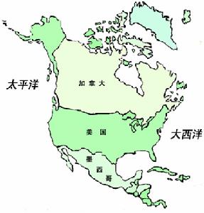 北美洲 地圖