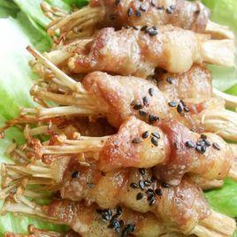 烤五花肉卷金針菇 烤五花肉卷金針菇