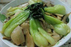 小白菜炒杏鮑菇 小白菜炒杏鮑菇