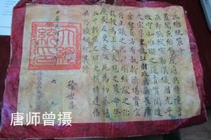 民國大總統徐世昌任命唐宗愈手諭