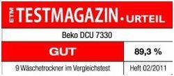 BEKO DCU 7330獲得ETM,並且"Gut"(非常好)