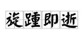 旋踵即逝 旋踵即逝