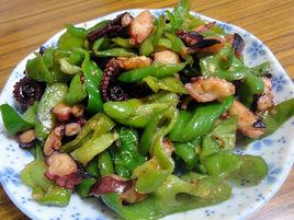 青椒炒章魚 青椒炒章魚