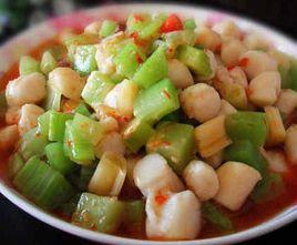 萵筍扇貝丁 萵筍扇貝丁