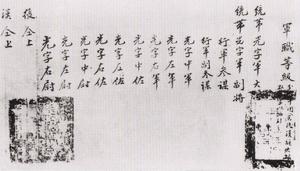 秋瑾為起義制定的光復軍軍制（部分）