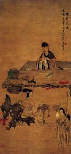 明陳洪綬吟梅圖軸 明陳洪綬吟梅圖軸