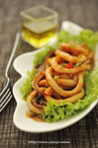 甜辣醬燒魷魚 甜辣醬燒魷魚