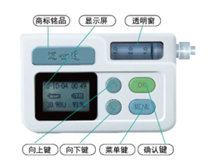 邁世通胰島素泵 正面結構圖