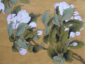 宋海棠蛺蝶圖頁