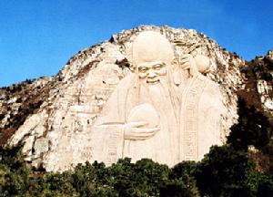 蒙山壽星巨雕